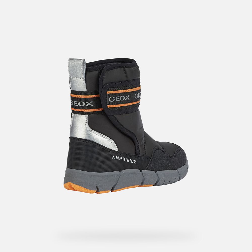 Bottes Geox Flexyper Abx - Noir/Orange - Garcon 260189-ZJK